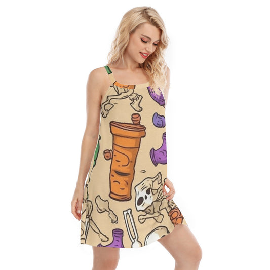 All-Over Print Women's Sleeveless Cami Dress