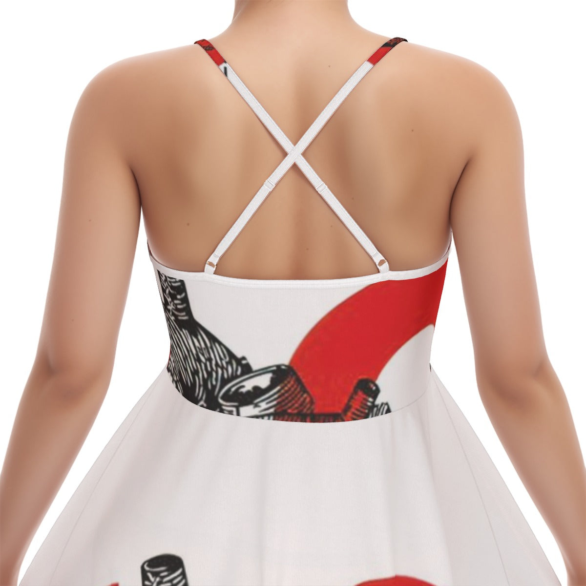 All-Over Print Women‘s Cross Cami Dress