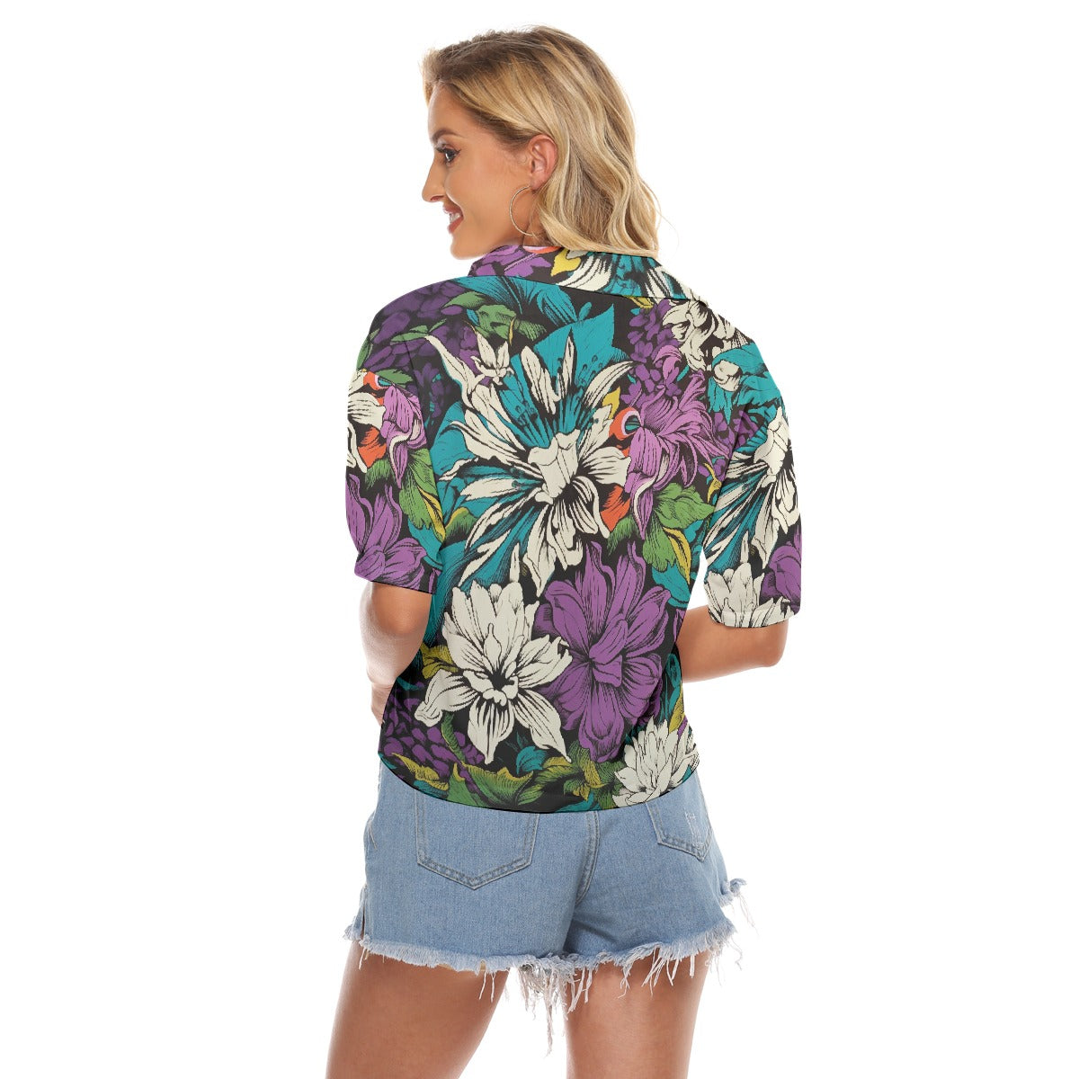 All-Over Print Women's V-neck Shirts