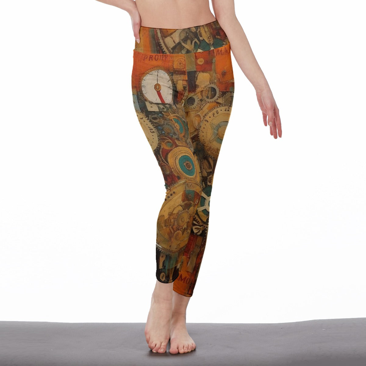 All-Over Print Women's High Waist Leggings | Side Stitch Closure