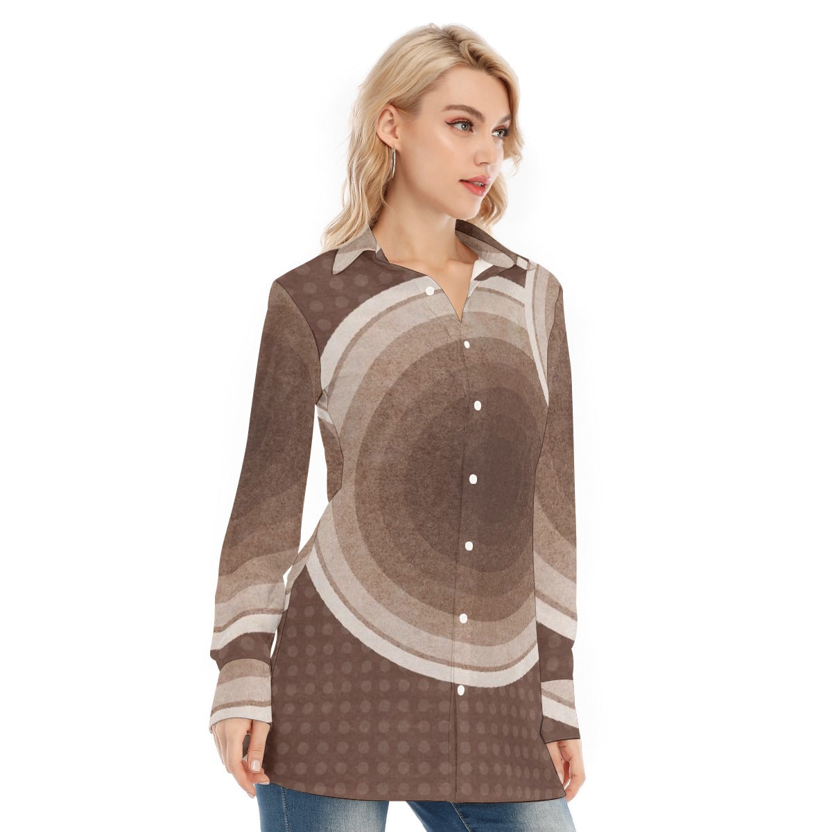 All-Over Print Women's Long Shirt