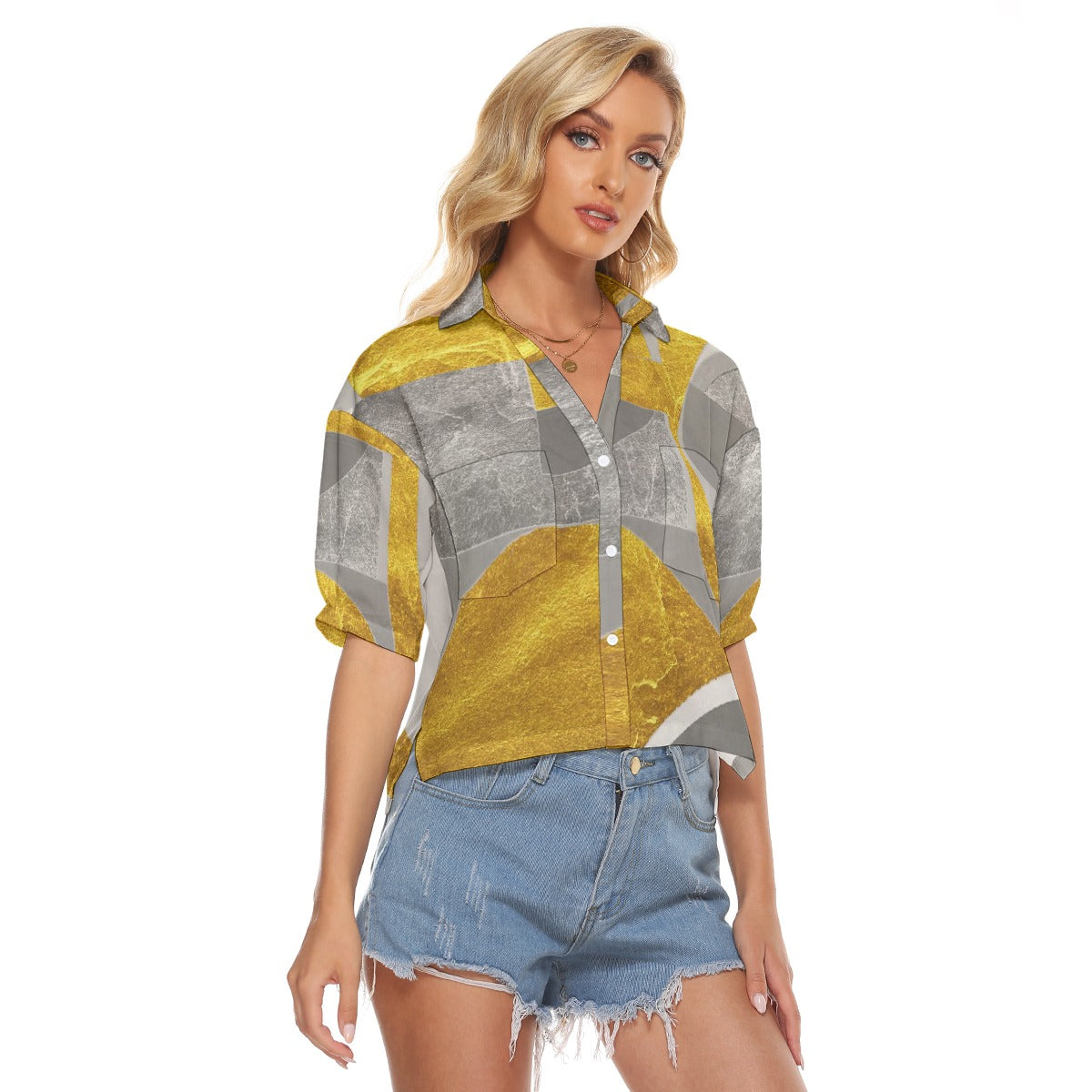 All-Over Print Women's V-neck Shirts