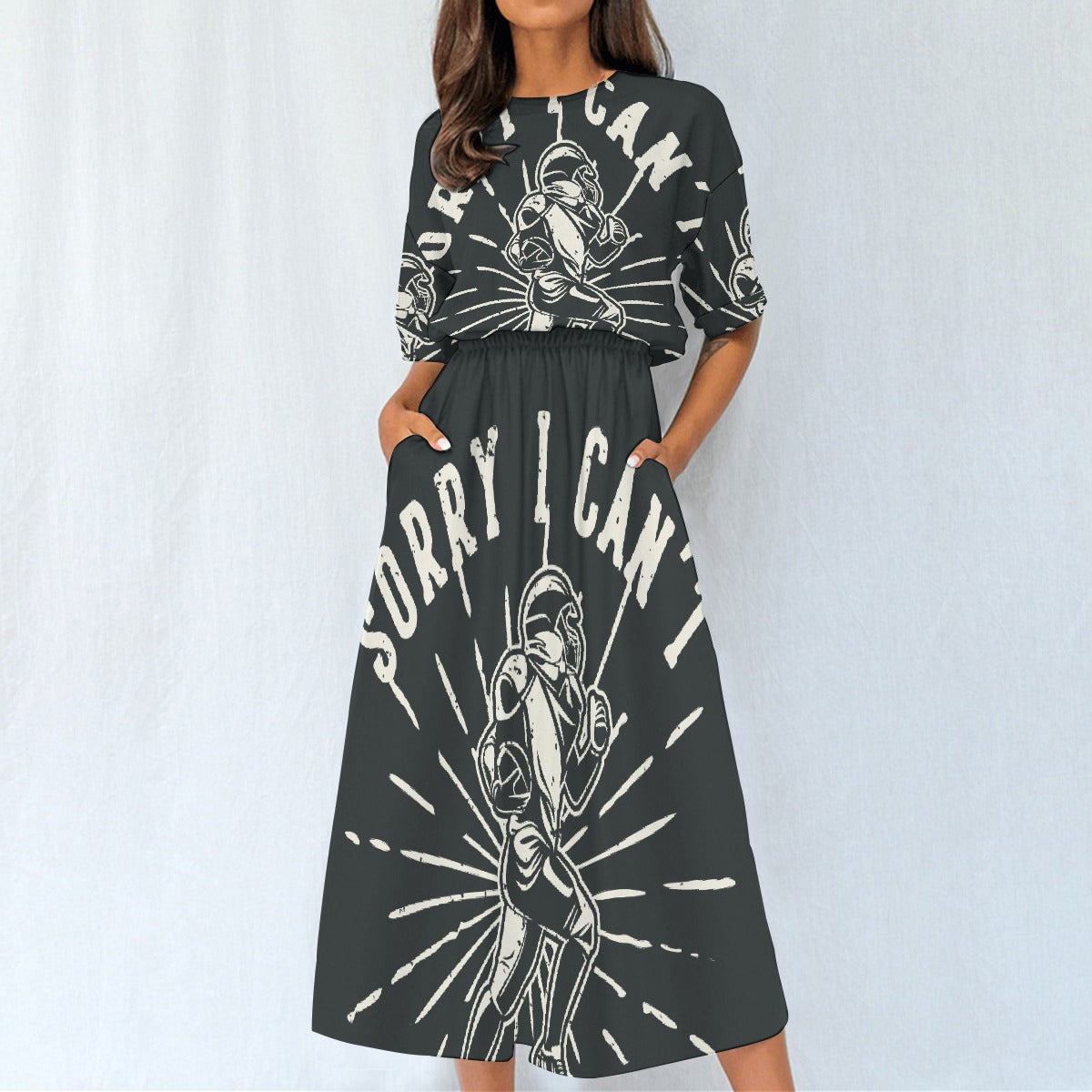 All-Over Print Women's Elastic Waist Dress