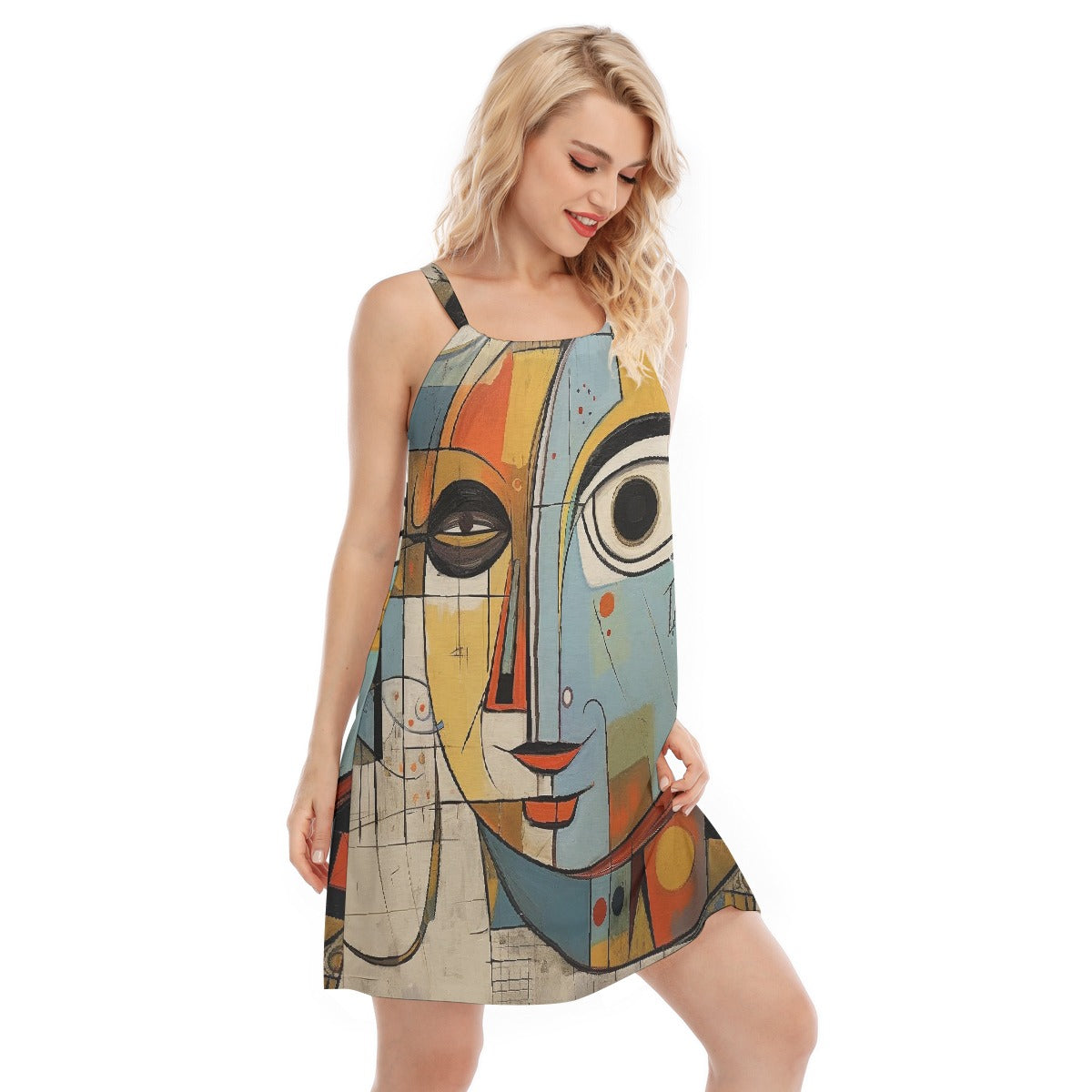 All-Over Print Women's O-neck Cami Dress