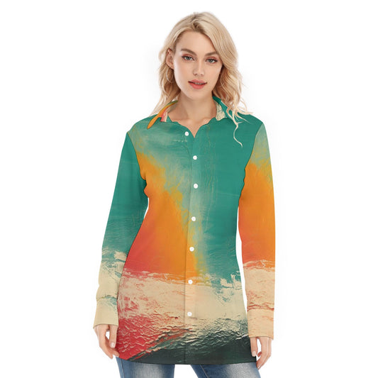 All-Over Print Women's Long Shirt