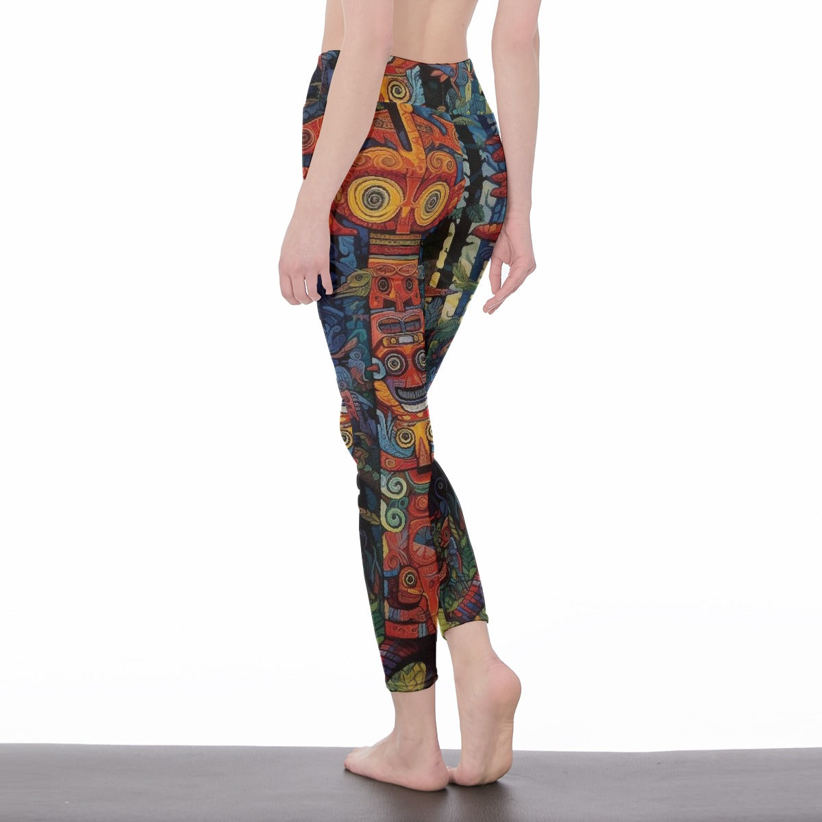 All-Over Print Women's High Waist Leggings | Side Stitch Closure