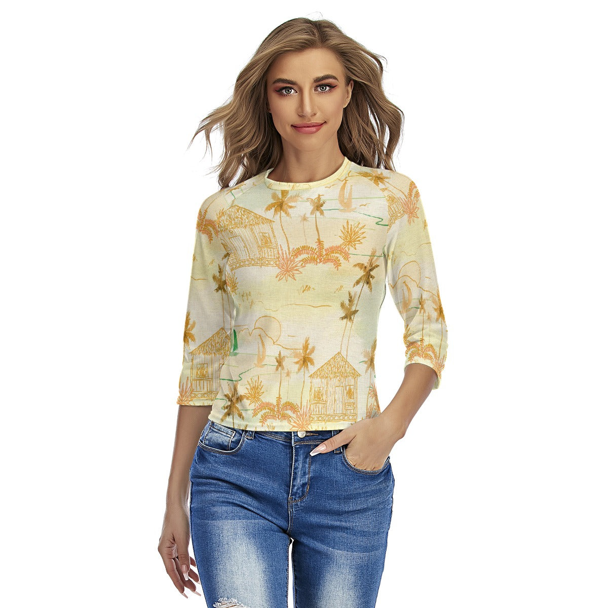 All-Over Print Women's Raglan Sleeves T-shirts