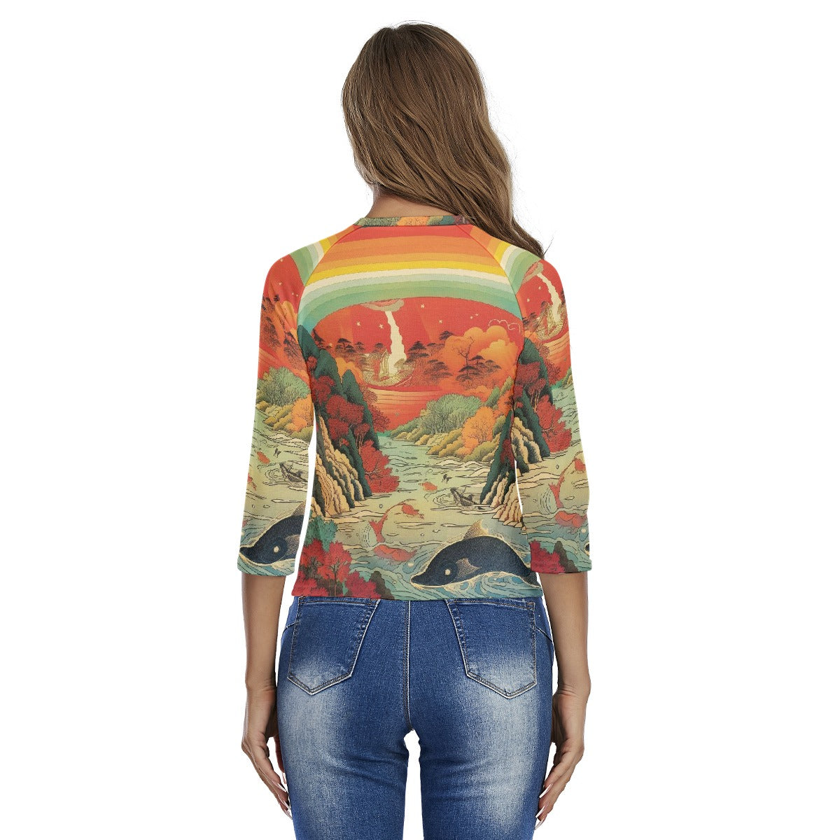 All-Over Print Women's Raglan Sleeves T-shirts