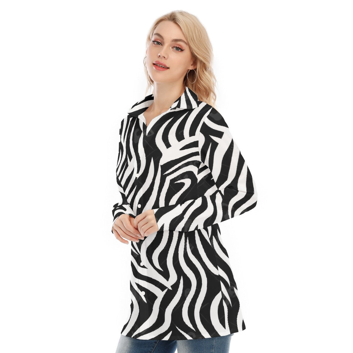 All-Over Print Women's Long Shirt