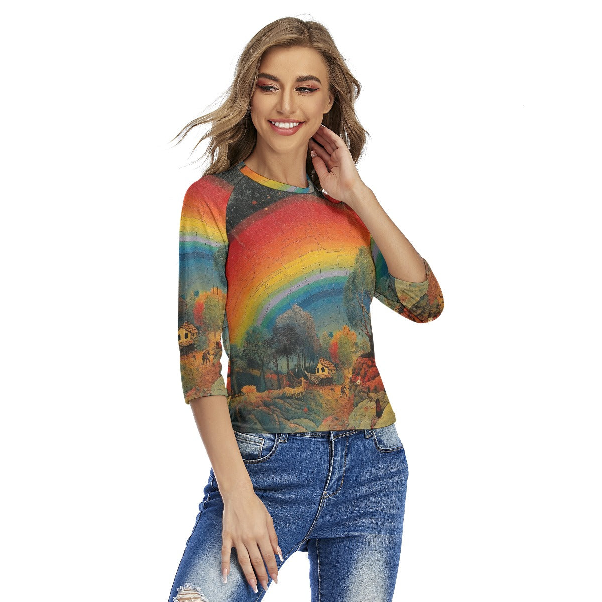 All-Over Print Women's Raglan Sleeves T-shirts