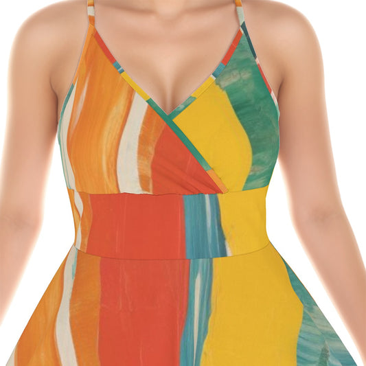 All-Over Print Women‘s Cross Cami Dress