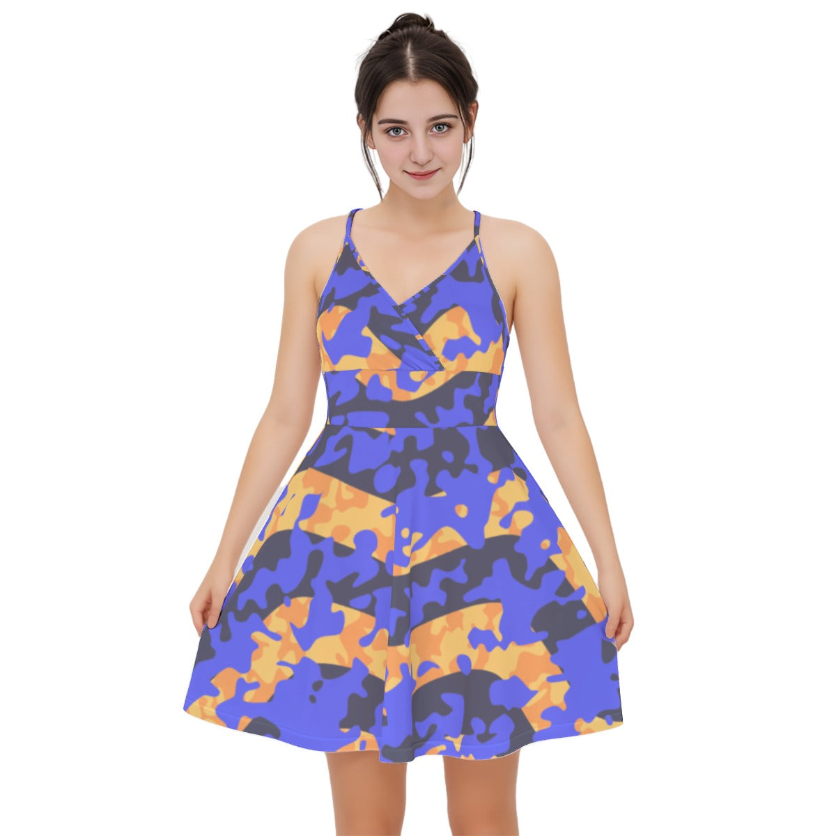 All-Over Print Women‘s Cross Cami Dress