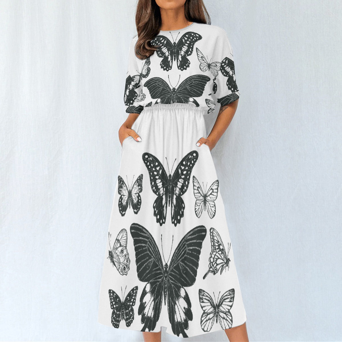 All-Over Print Women's Elastic Waist Dress