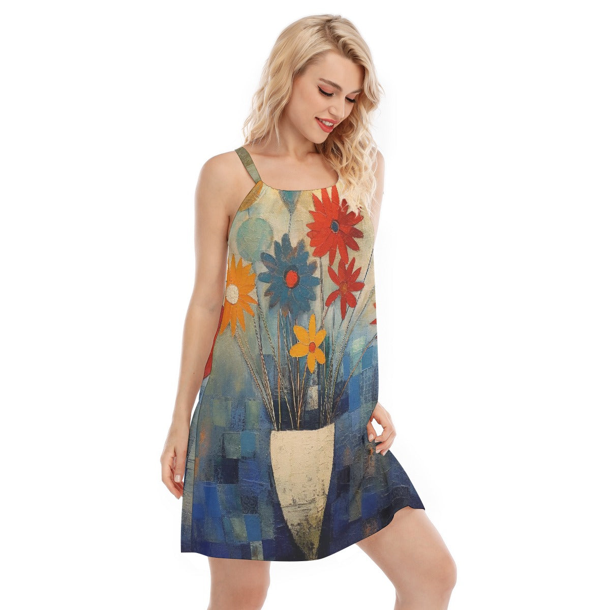 All-Over Print Women's O-neck Cami Dress