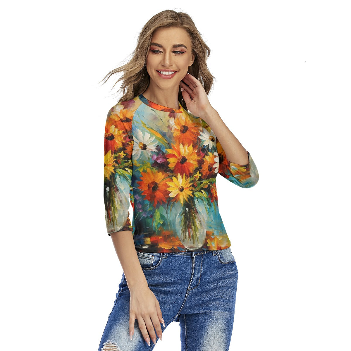 All-Over Print Women's Raglan Sleeves T-shirts