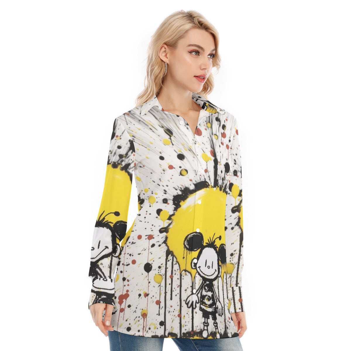 All-Over Print Women's Long Shirt