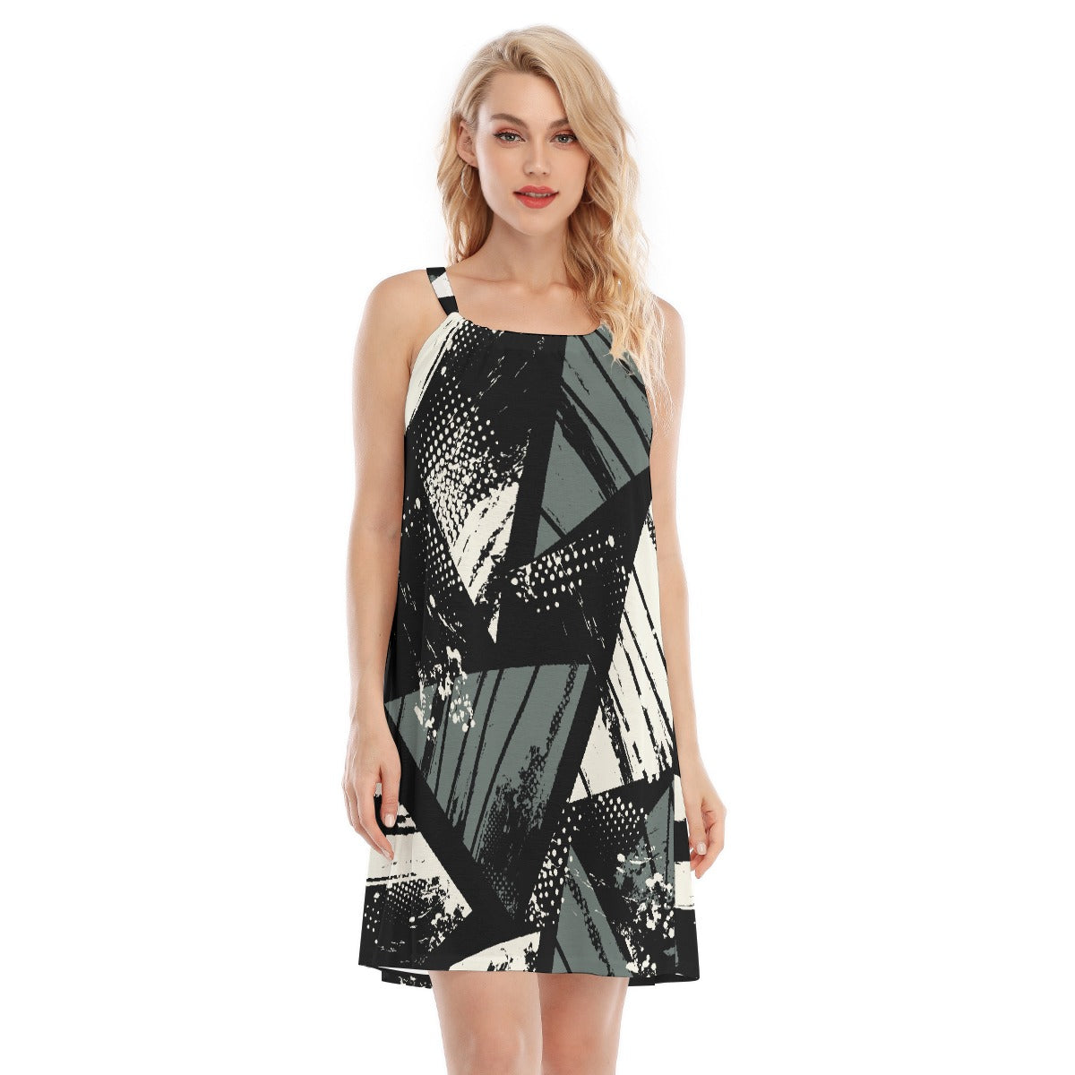 All-Over Print Women's O-neck Cami Dress