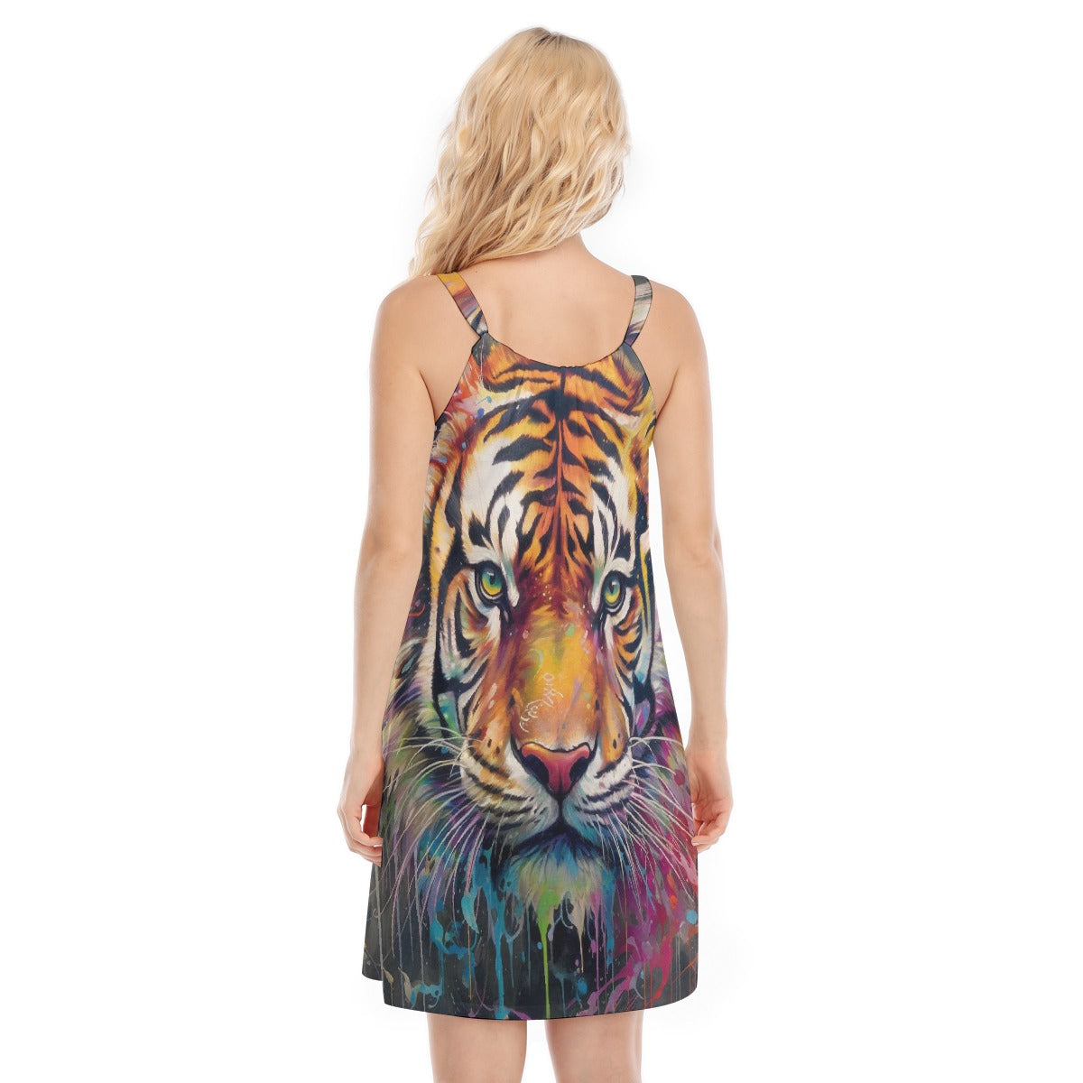 All-Over Print Women's O-neck Cami Dress