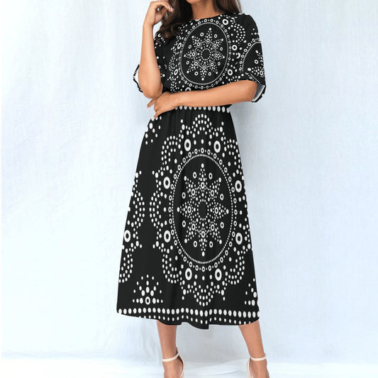 All-Over Print Women's Elastic Waist Dress