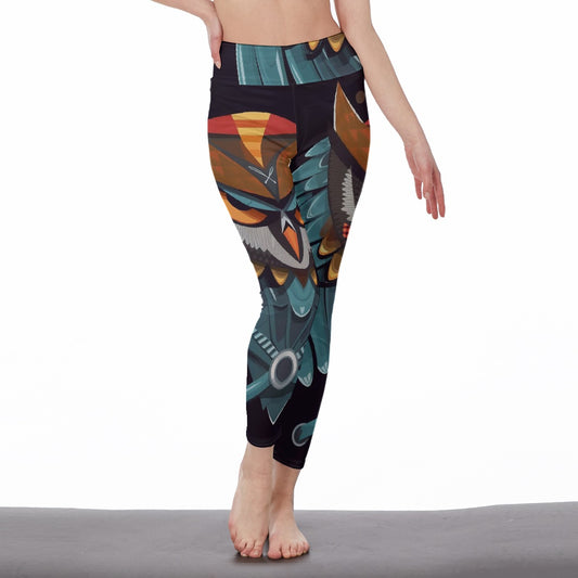 All-Over Print Women's High Waist Leggings | Side Stitch Closure