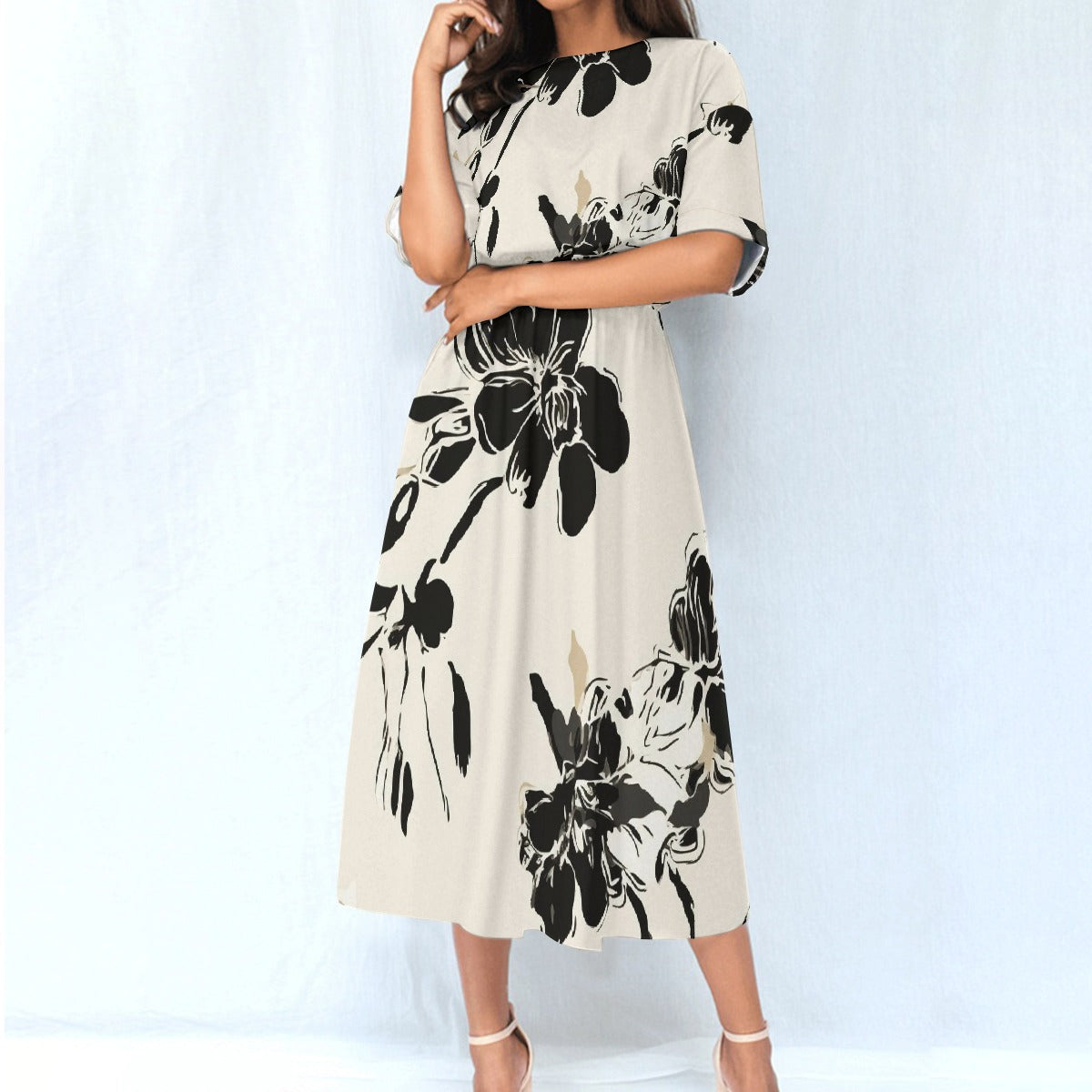 All-Over Print Women's Elastic Waist Dress