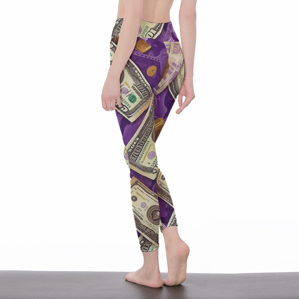 All-Over Print Women's High Waist Leggings | Side Stitch Closure