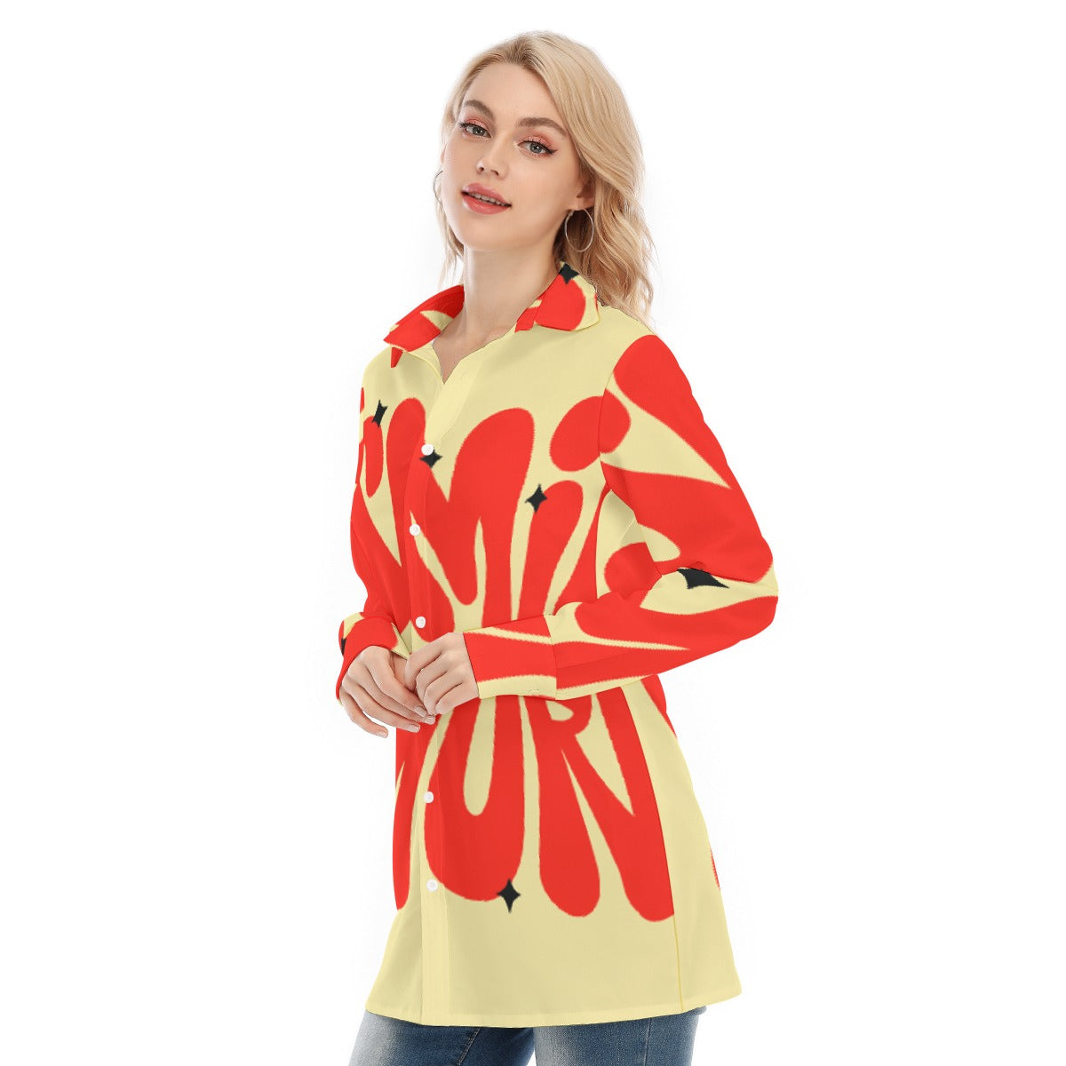 All-Over Print Women's Long Shirt