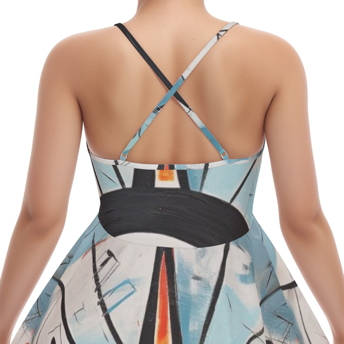 All-Over Print Women‘s Cross Cami Dress