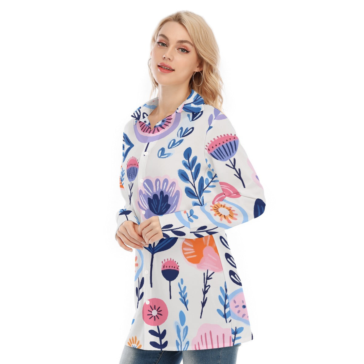 All-Over Print Women's Long Shirt