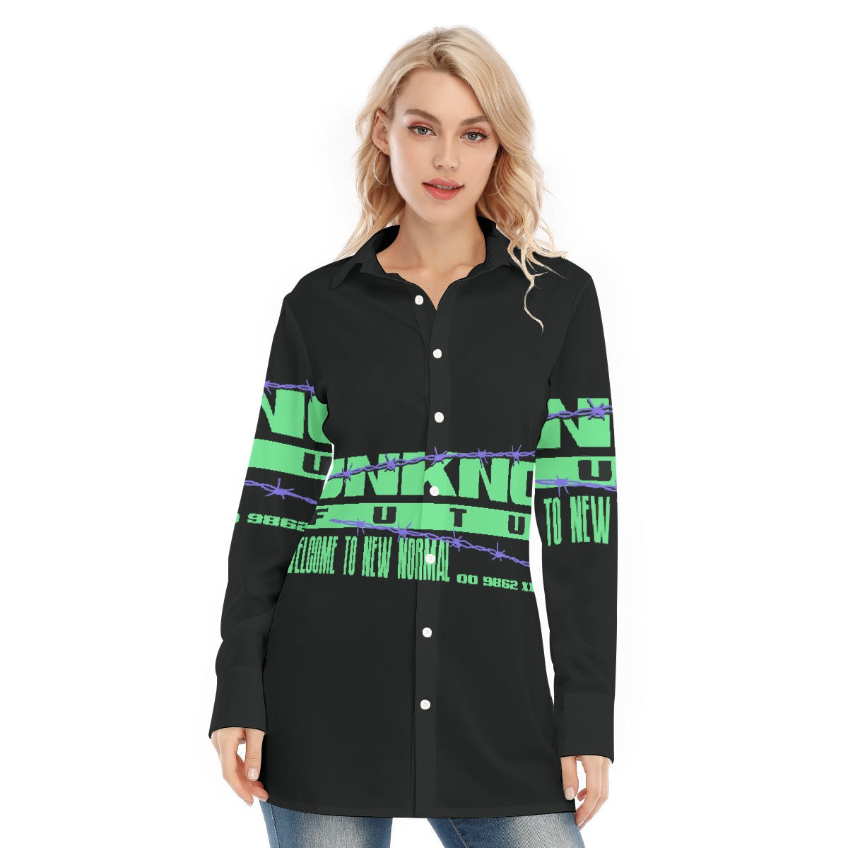 All-Over Print Women's Long Shirt