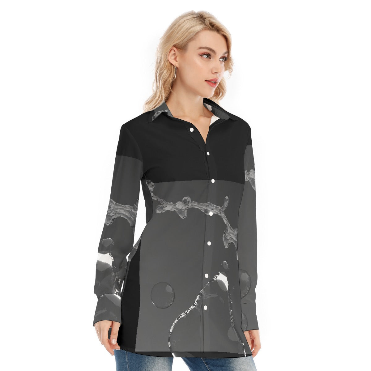 All-Over Print Women's Long Shirt