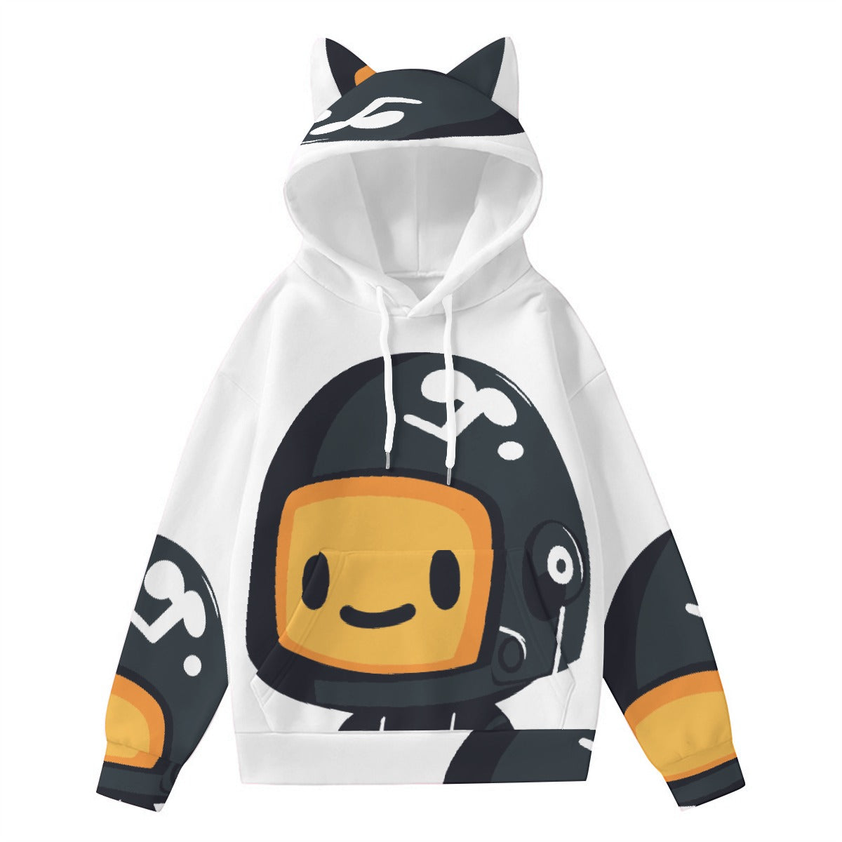 All-Over Print Women’s Hoodie With Decorative Ears