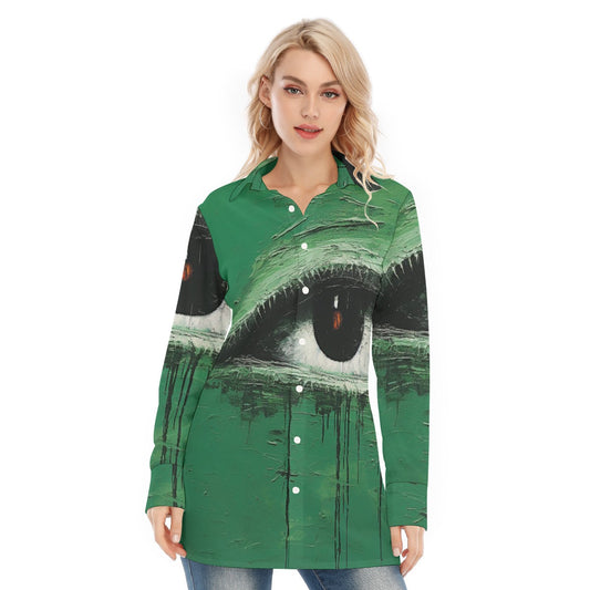 All-Over Print Women's Long Shirt