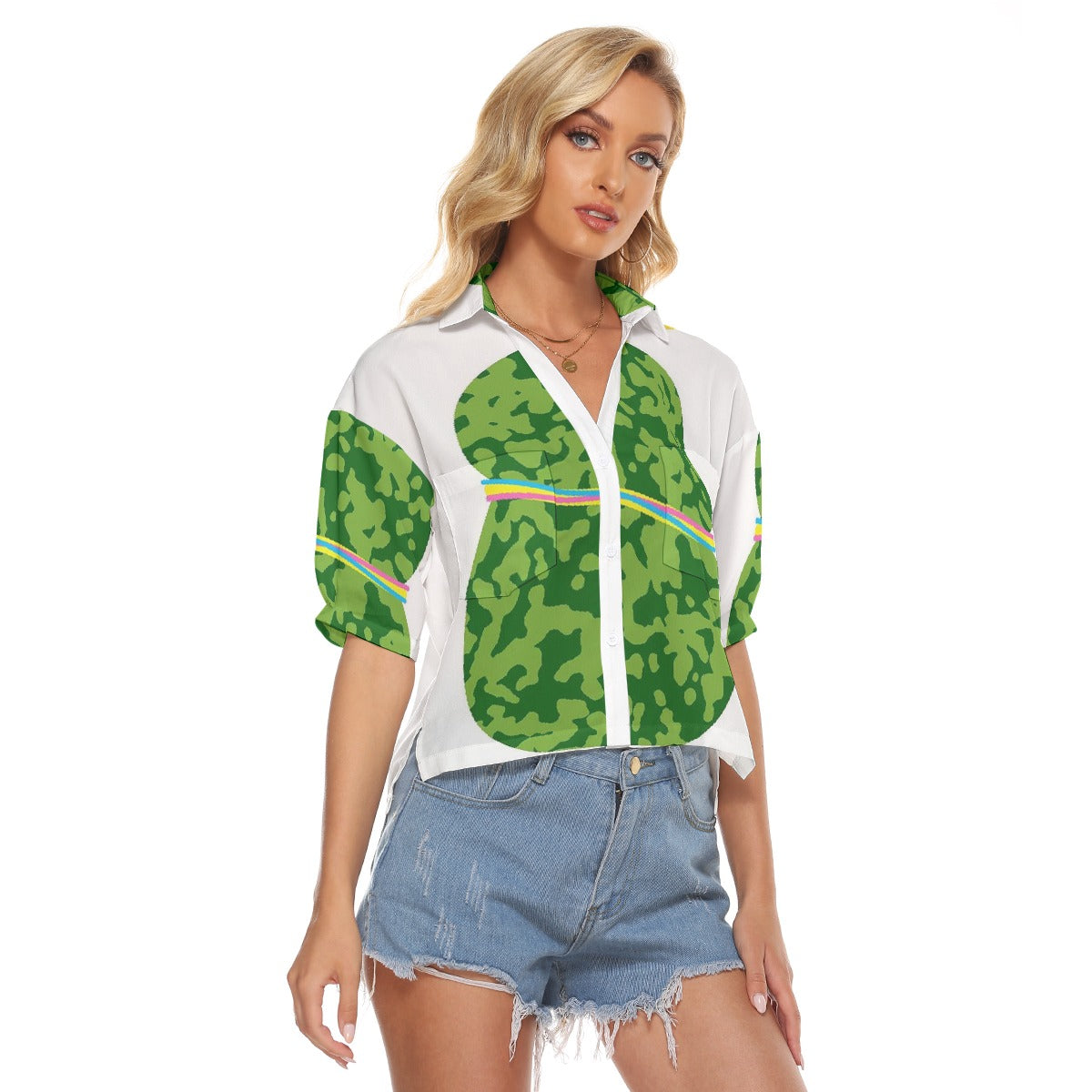 All-Over Print Women's V-neck Shirts