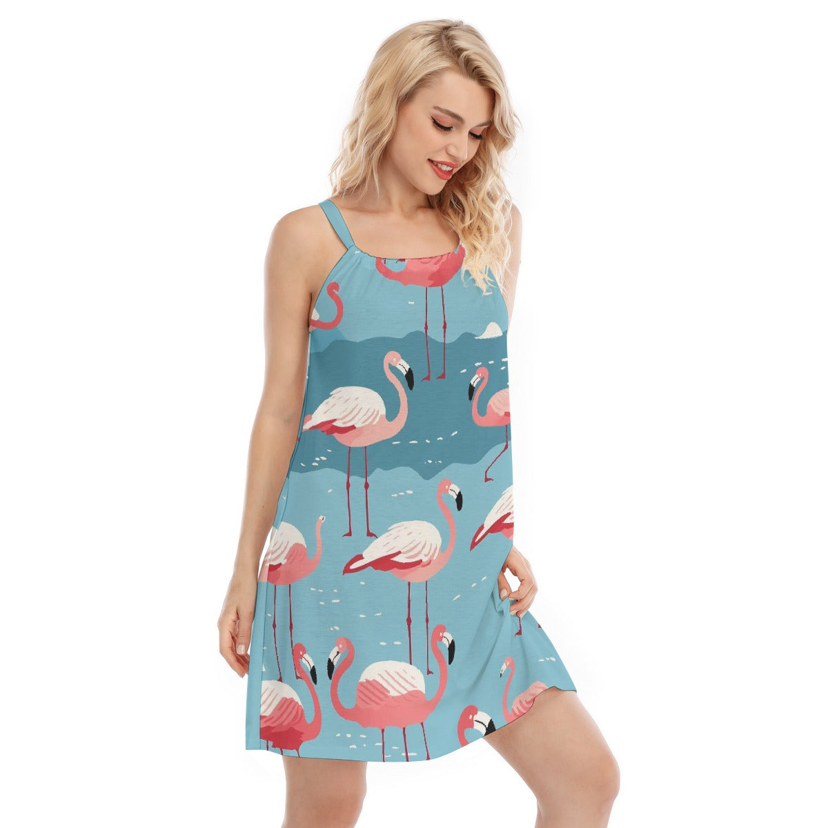 All-Over Print Women's O-neck Cami Dress