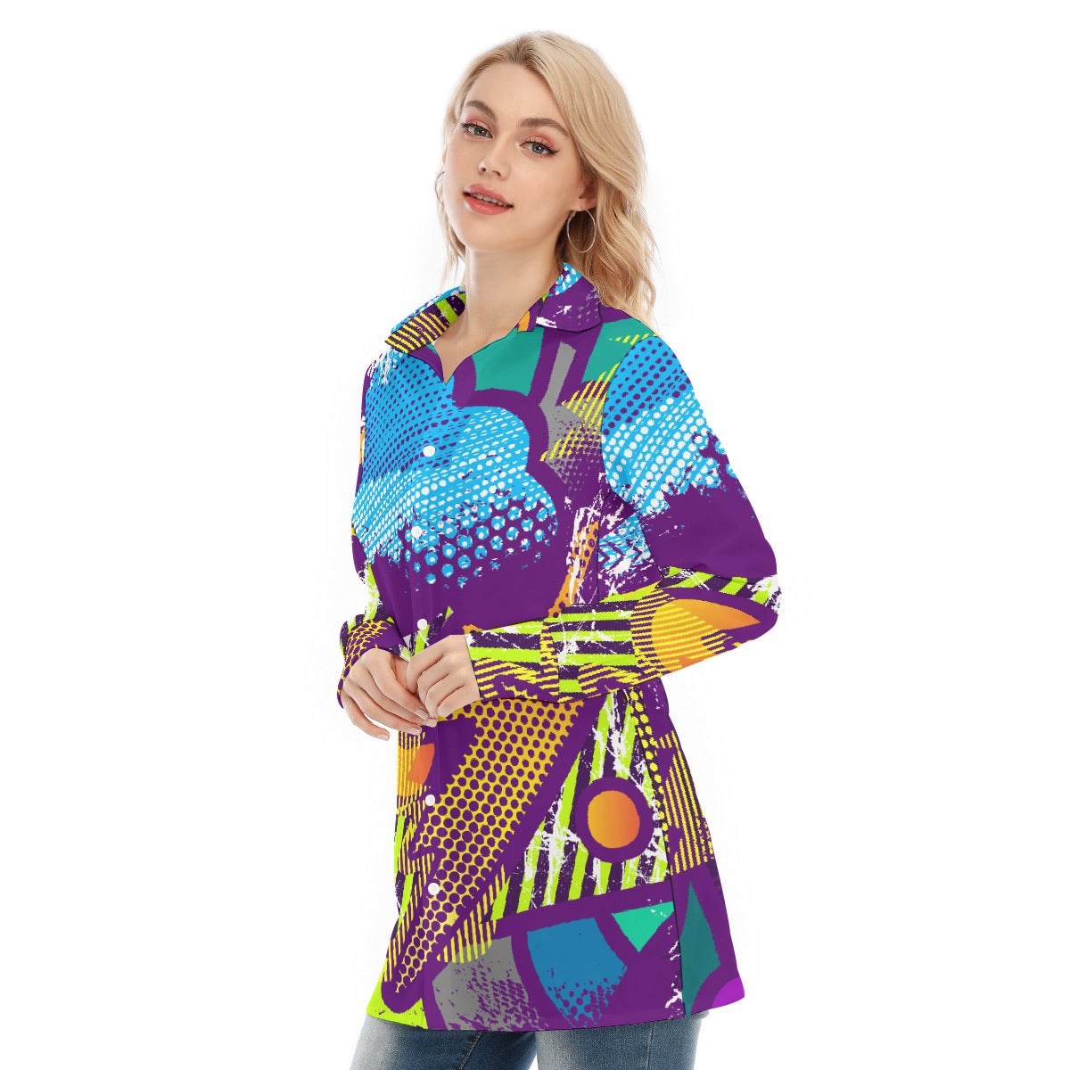 All-Over Print Women's Long Shirt