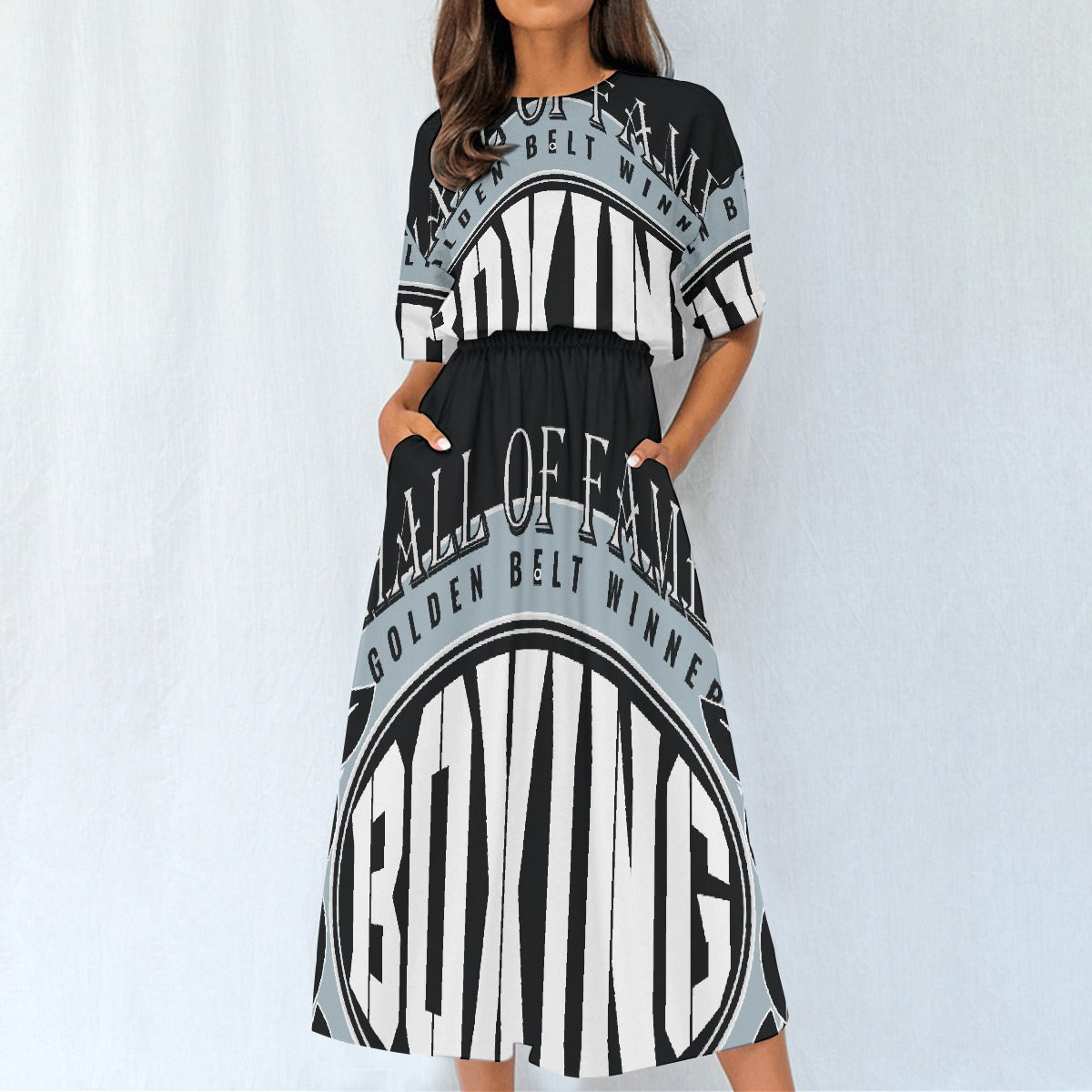 All-Over Print Women's Elastic Waist Dress