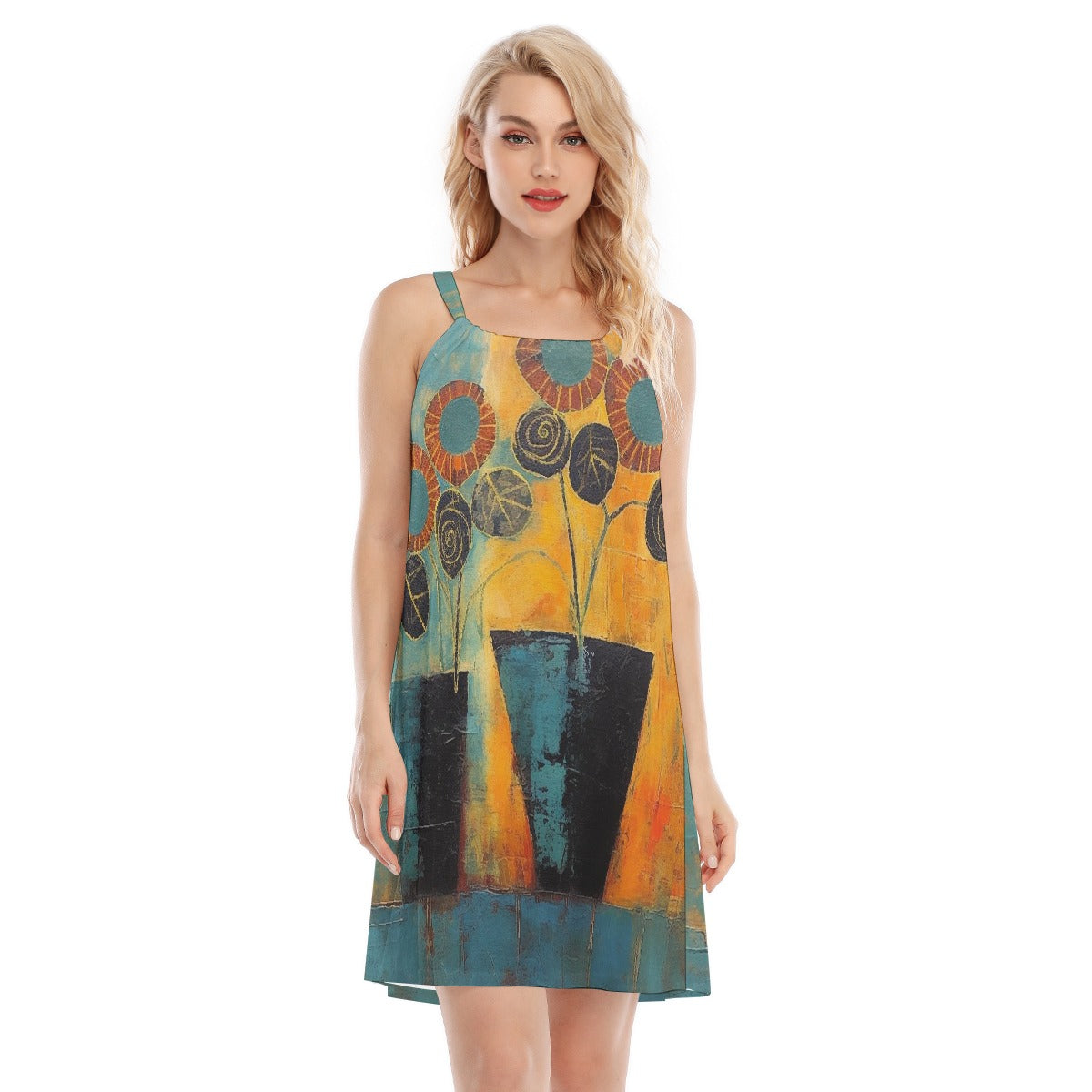 All-Over Print Women's O-neck Cami Dress