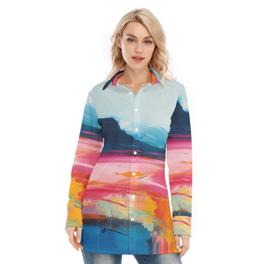 All-Over Print Women's Long Shirt