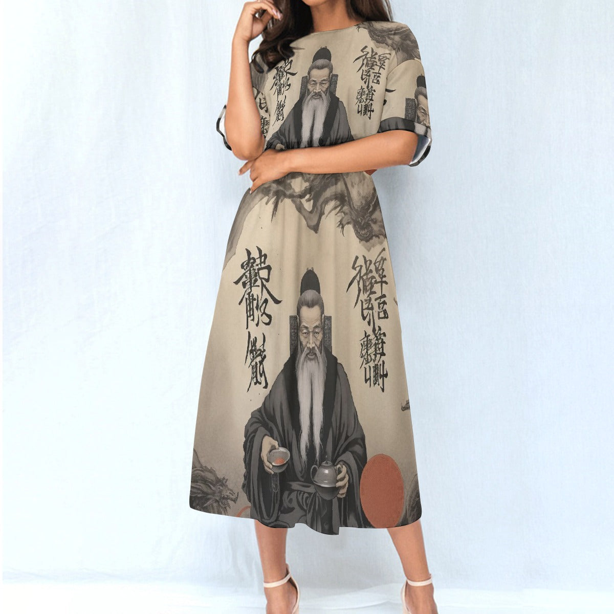 All-Over Print Women's Elastic Waist Dress