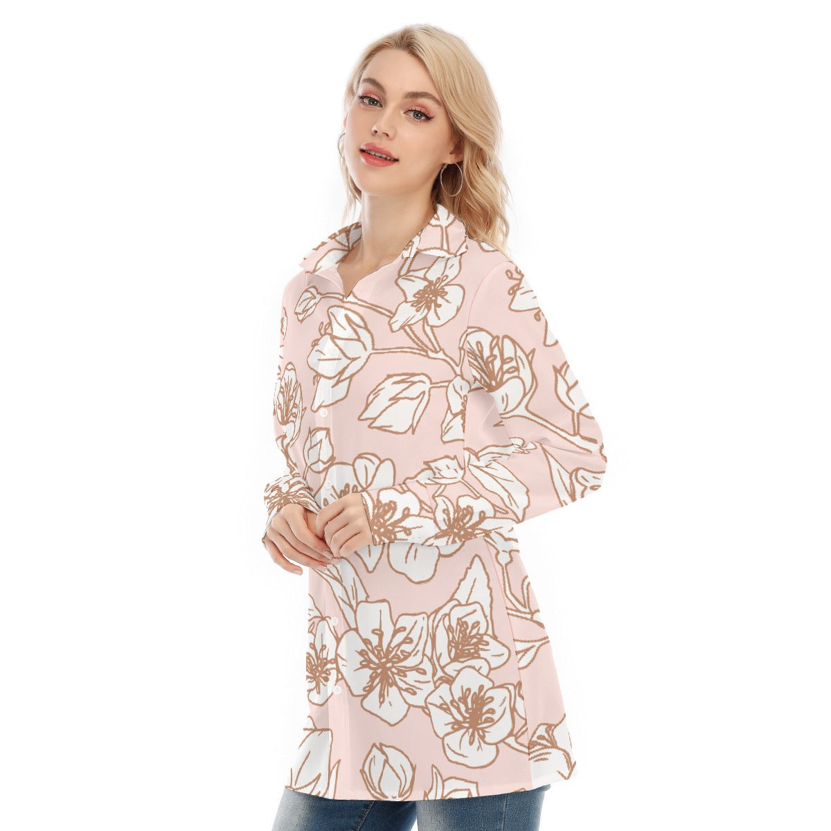 All-Over Print Women's Long Shirt