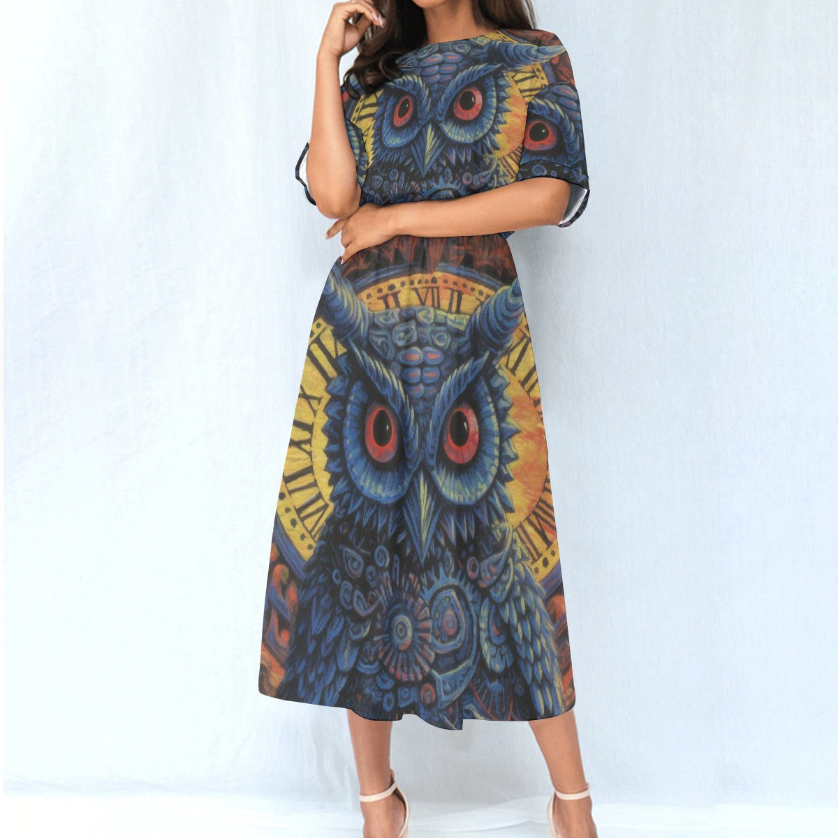 All-Over Print Women's Elastic Waist Dress