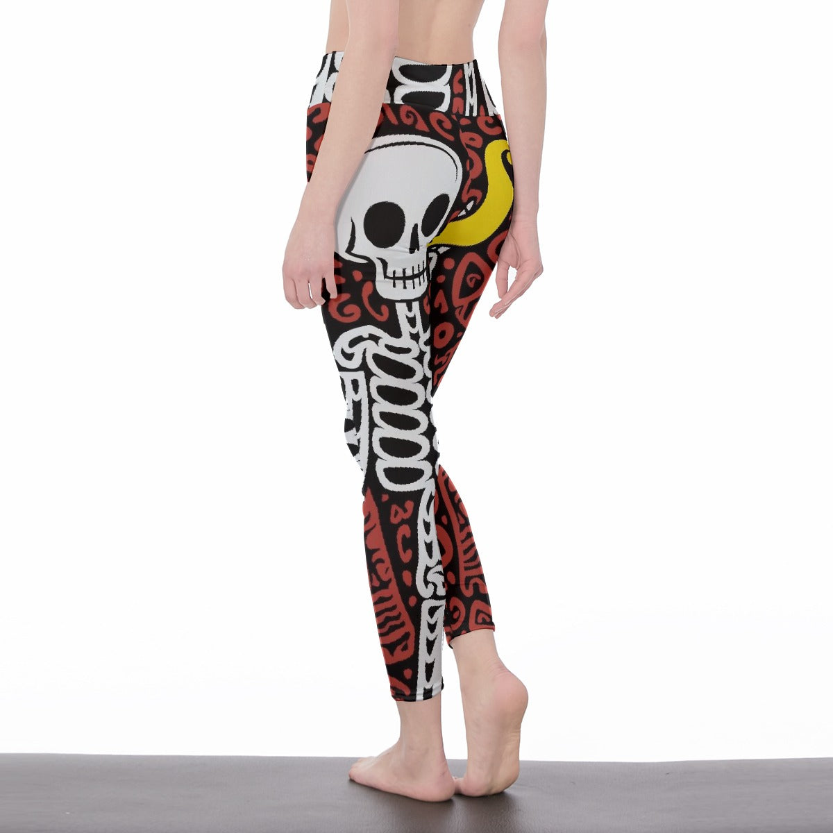 All-Over Print Women's High Waist Leggings | Side Stitch Closure