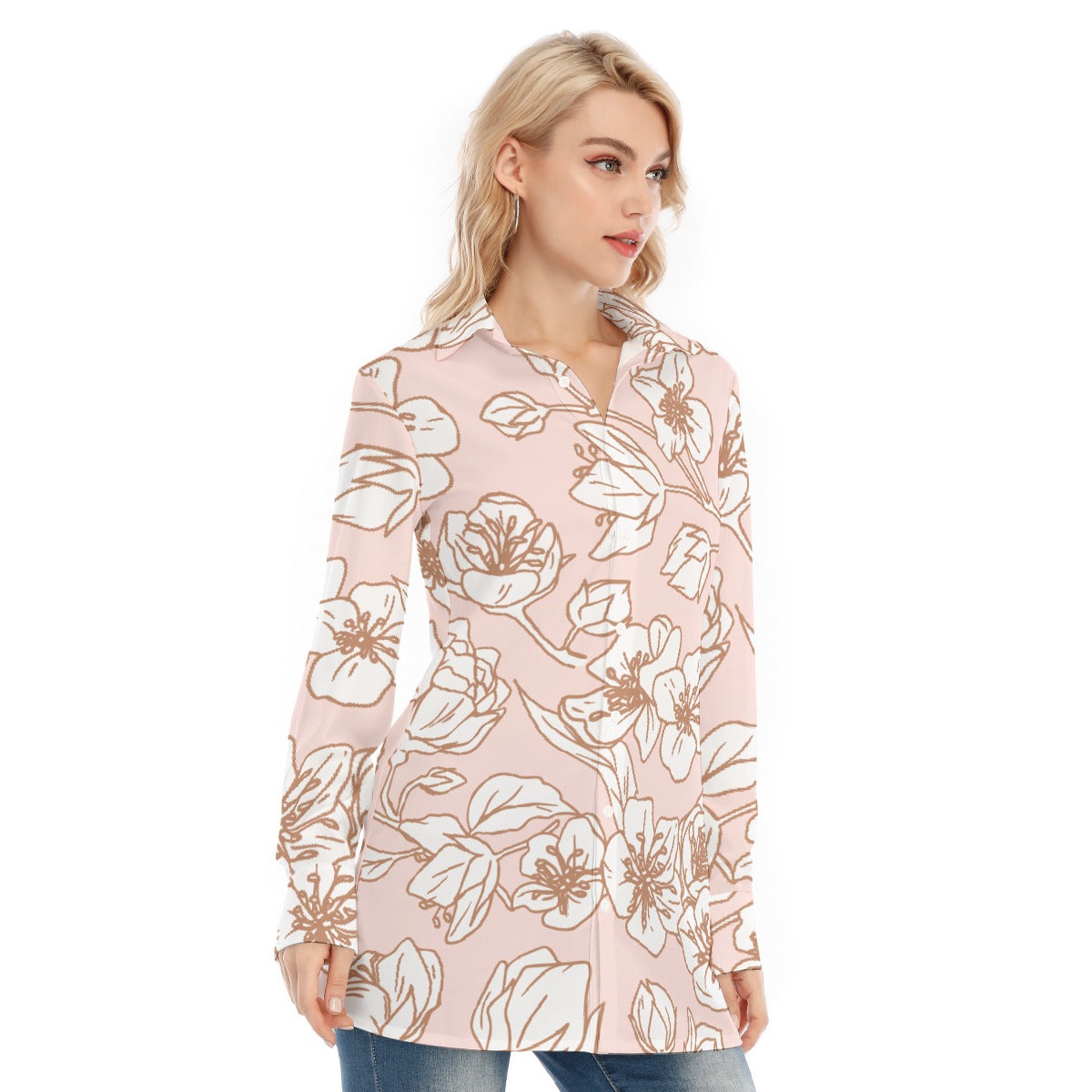 All-Over Print Women's Long Shirt