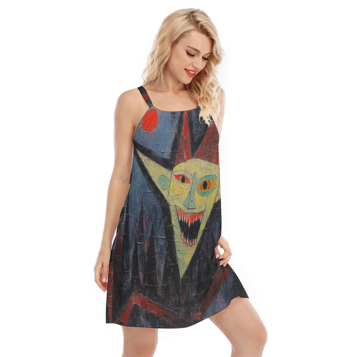 All-Over Print Women's O-neck Cami Dress