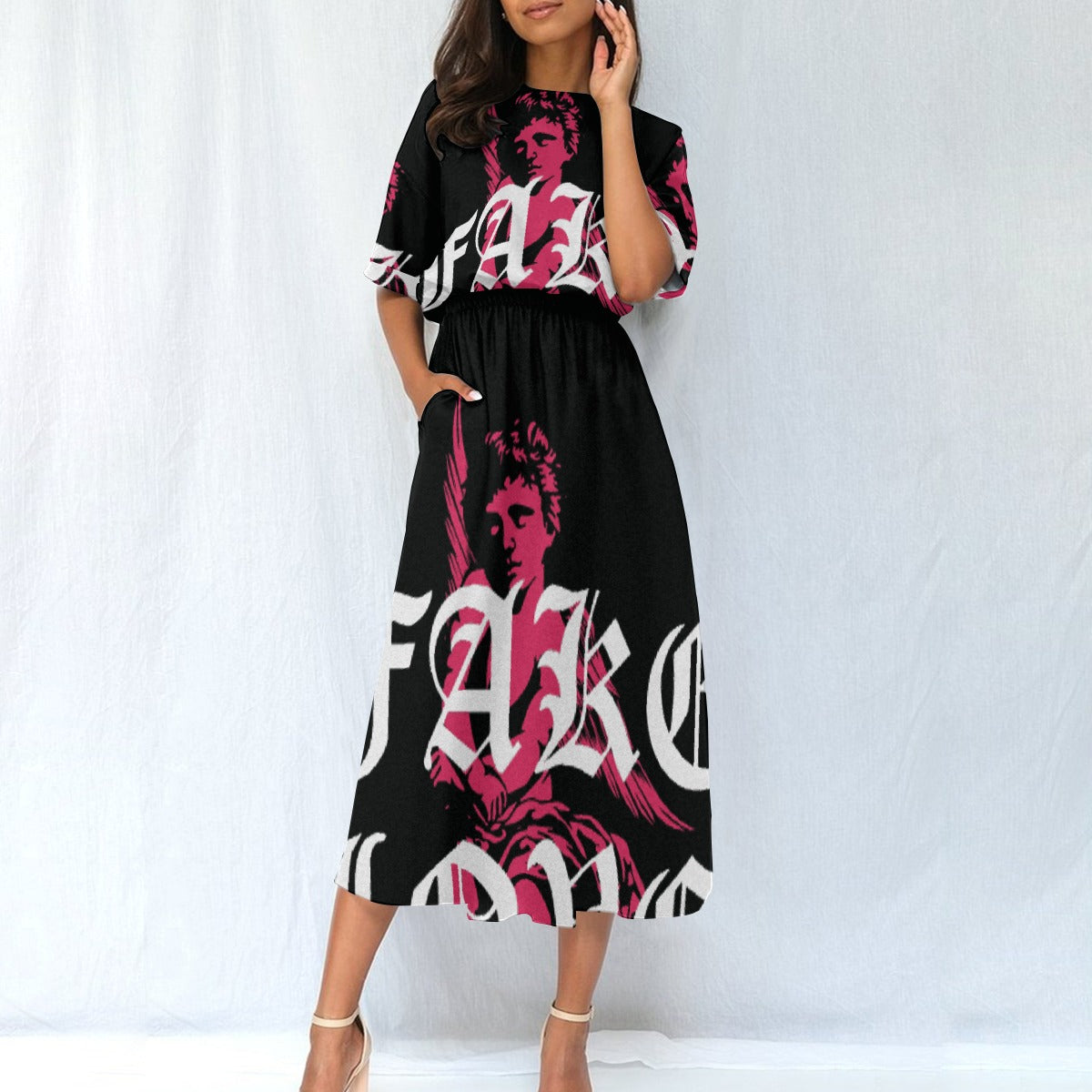 All-Over Print Women's Elastic Waist Dress