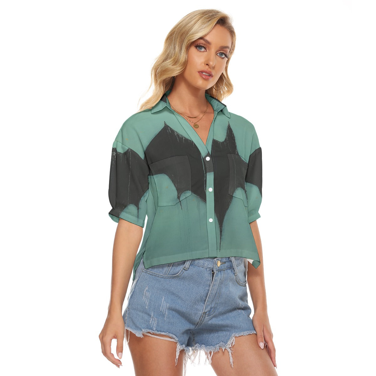 All-Over Print Women's V-neck Shirts