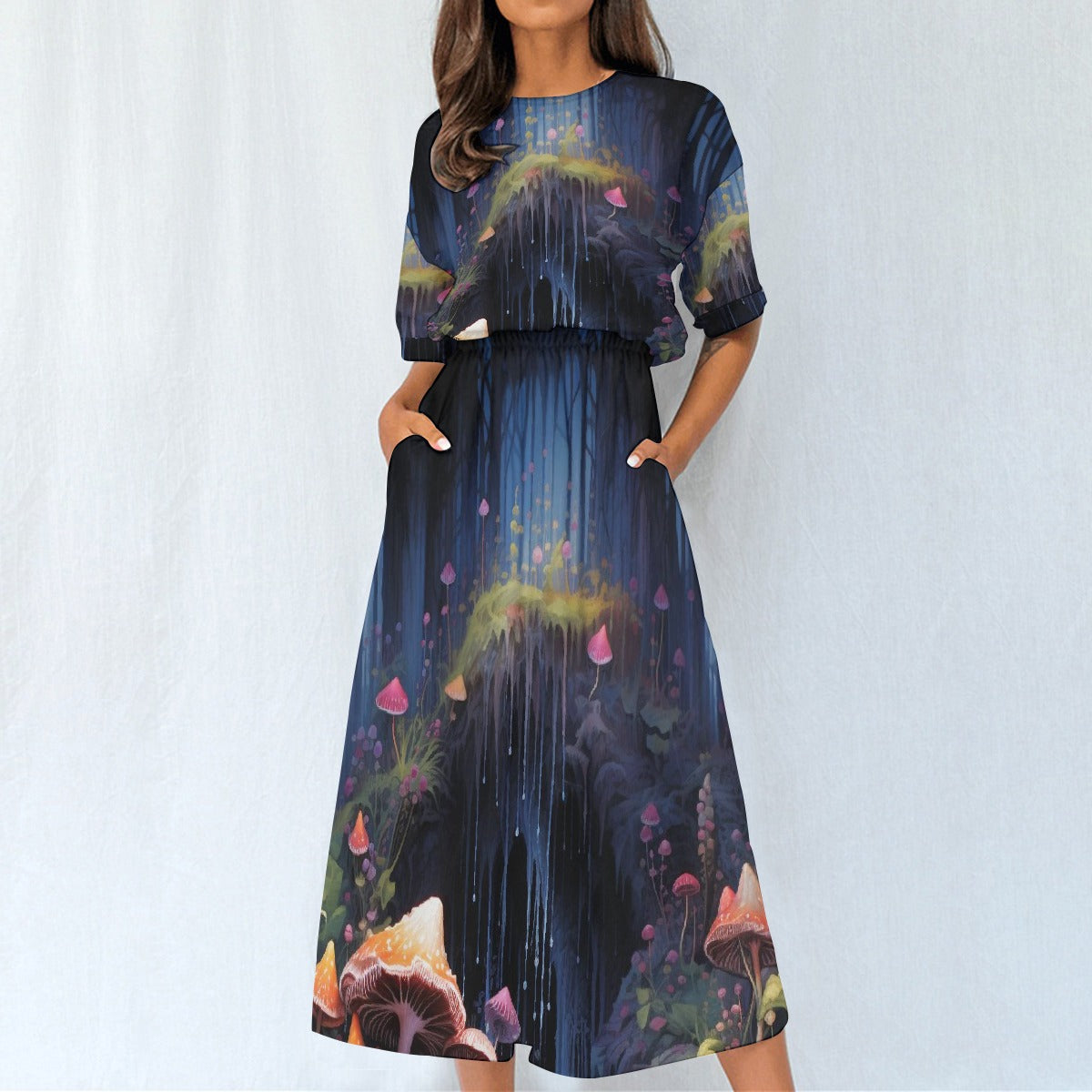 All-Over Print Women's Elastic Waist Dress