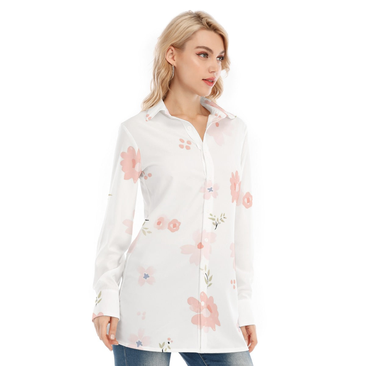 All-Over Print Women's Long Shirt