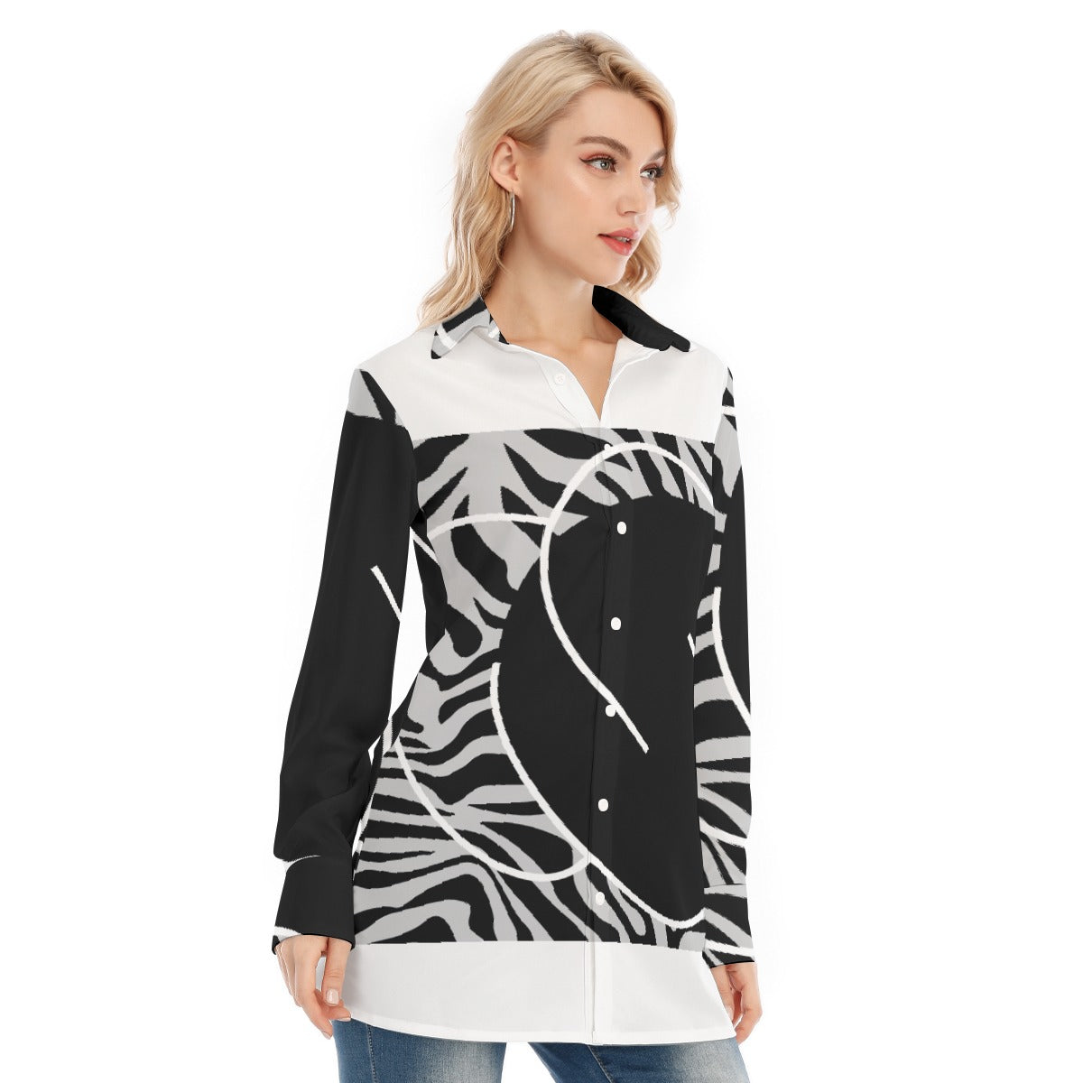 All-Over Print Women's Long Shirt